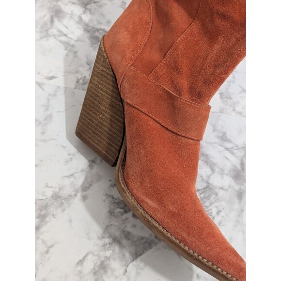 Jeffrey Campbell Reed Slouch Western Boots in Rusty Color Suede Size 8.5 - Picture 7 of 16
